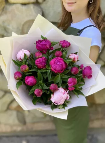 Розовые пиончики от интернет-магазина цветов в 