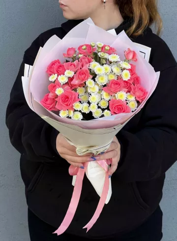 Букет цветов «Яркий дуэт» от интернет-магазина цветов в 