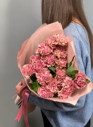 Букет цветов «Монобукет из диантусов» от интернет-магазина цветов в 