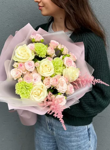 Авторский букет «Выражение нежных чувств» от интернет-магазина цветов в 