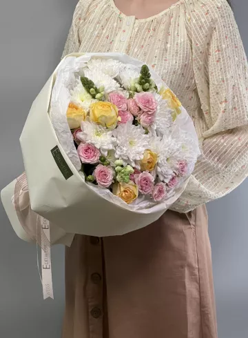 Авторский букет «Три цвета любви» от интернет-магазина цветов в 