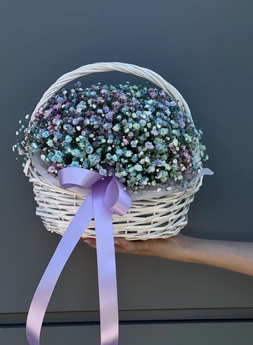 Корзина с цветами «Гипсобум» от интернет-магазина цветов в 