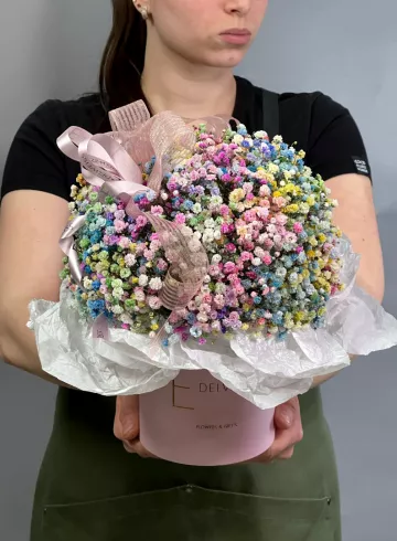 Гипсофила в коробке «Хороша со всех сторон» от интернет-магазина цветов в 