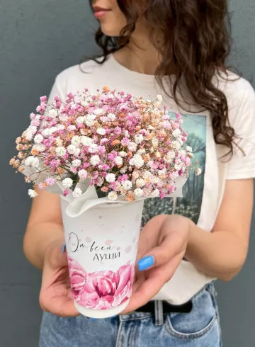 Букет цветов в стаканчике «Нечаянная радость!» от интернет-магазина цветов в 