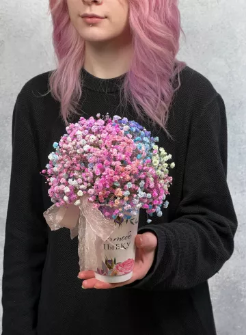 Гипсофила в стаканчике «Мороженко» от интернет-магазина цветов в 