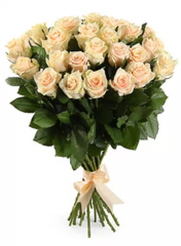 25 кремовых роз от интернет-магазина цветов в 