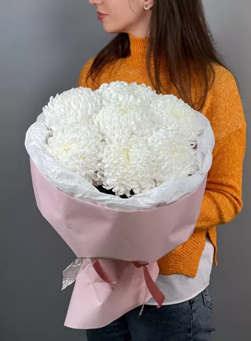 Букет из 7 одноголовых хризантем &laquo;Вау&raquo; от интернет-магазина цветов в 