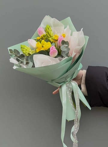 Авторский букет: Солнечные зайчки от интернет-магазина цветов в 