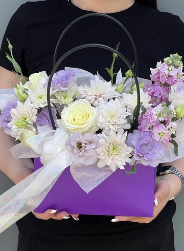 Сумочка «Лиловое настроение»  от интернет-магазина цветов в 