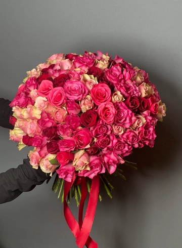 101 кенийская роза «Розовое очарование» от интернет-магазина цветов в 