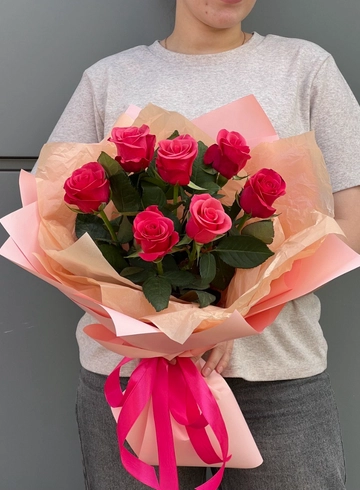 7 кенийских роз «Розовый сон» от интернет-магазина цветов в 