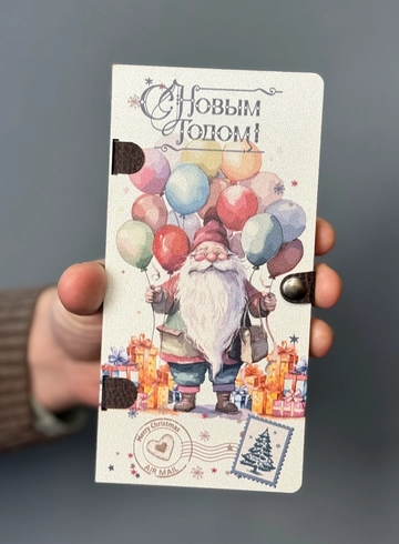 Деревянная открытка-конверт от интернет-магазина цветов в 