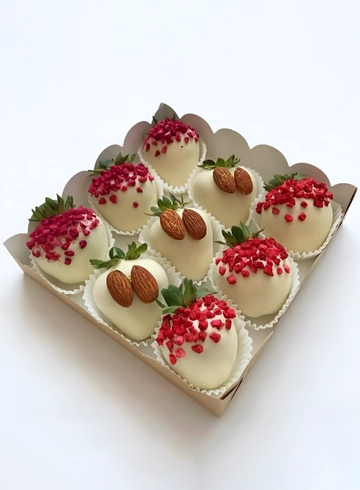 Клубника в белом шоколаде М от интернет-магазина цветов в 
