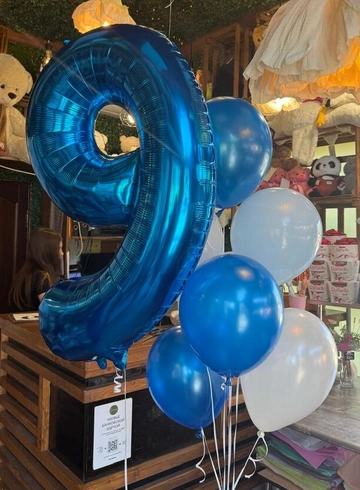 Набор из 7 шаров с цифрой от интернет-магазина цветов в 